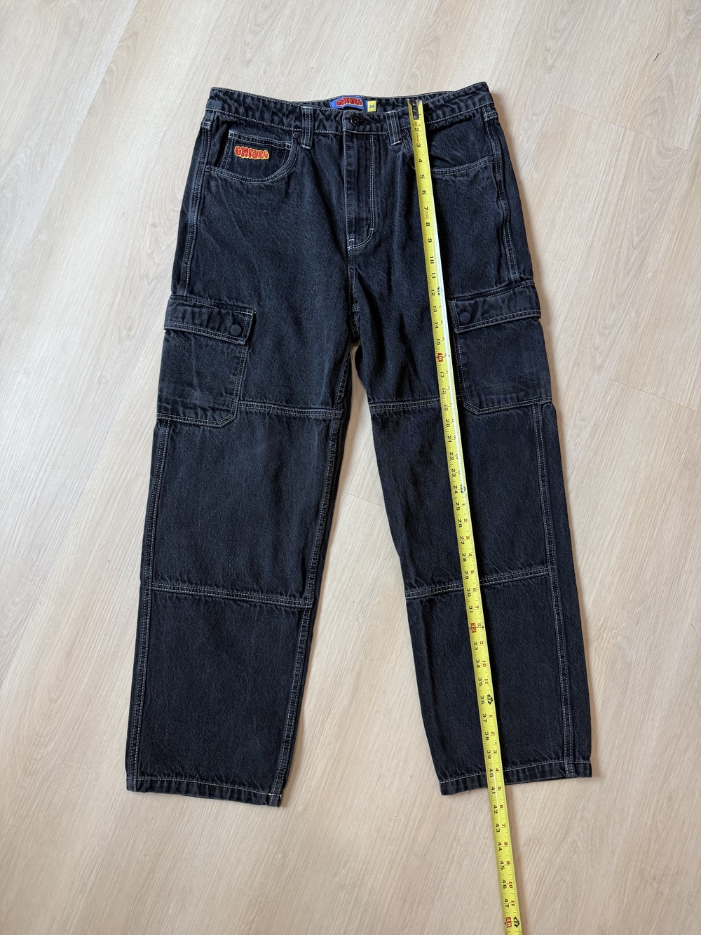 Vintage Empyre Black-washed Denim Cargo pants Size 34